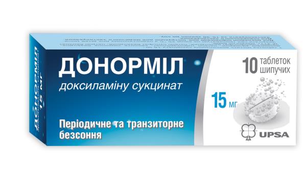 Донормил таблетки шип. по 15 мг №10 в тубах