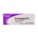 Эзопрам таблетки, п/плен. обол. по 10 мг №30 (10х3)