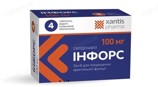 Инфорс таблетки, п/плен. обол. по 50 мг №4 (4х1)