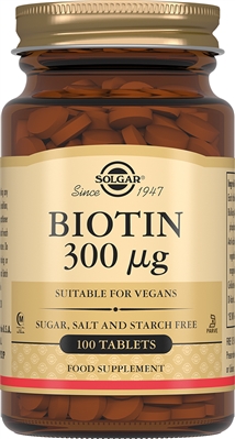 Solgar Биотин 300 мкг, 100 таблеток