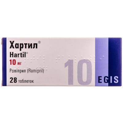 Хартил таблетки по 10 мг №28 (7х4)