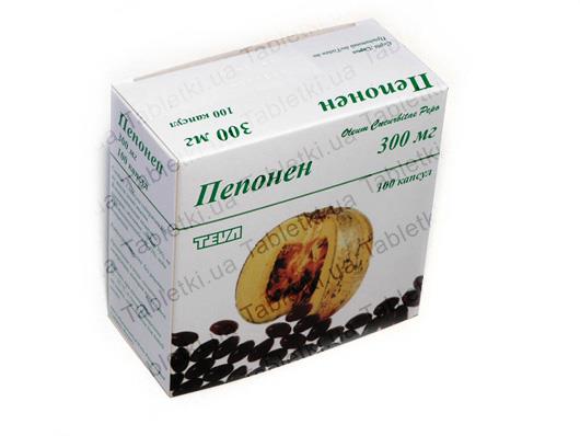 Пепонен капсулы мягк. по 300 мг №100 (10х10)