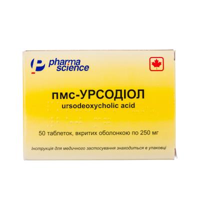 Пмс-урсодиол таблетки, п/о по 250 мг №50 во флак.