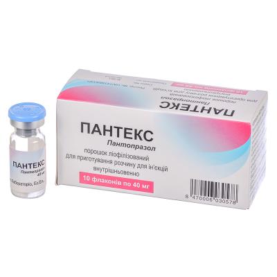 Пантекс порошок лиоф. д/приг. р-ра д/ин. по 40 мг №10 во флак.