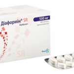 Диаформин SR таблетки прол./д. по 500 мг №60 (10х6)