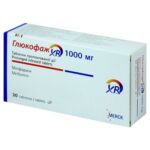 Глюкофаж XR таблетки прол./д. по 1000 мг №30 (10х3)