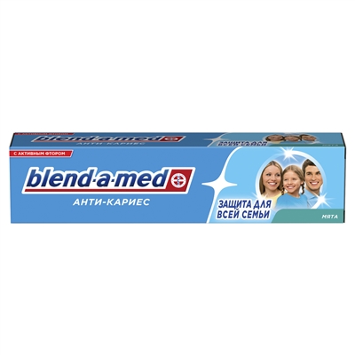 Зубная паста Blend-a-med Анти-кариес, Защита для всей семьи, Мята 50 мл