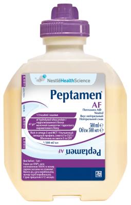 NESTLE PEPTAMEN AF Neutral Dual Специальное питание, жидкая смесь на основе гидролизата сывороточного белка с нейтральным вкусом, 12x500ml XI, 500 мл