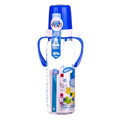 CANPOL бутылочка д/кормления пластик. с рисунк. Цветная ферма BPA FREE от 12 месяцев по 250 мл 11/845