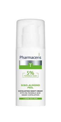 Крем ночной Pharmaceris T Sebo-Almond Peel 5% I степень отшелушивания, с 5% миндальной кислотой, 50 мл