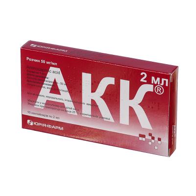 АКК раствор 50 мг/мл по 2 мл №10 в конт.