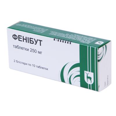 Фенибут таблетки по 250 мг №20 (10х2)