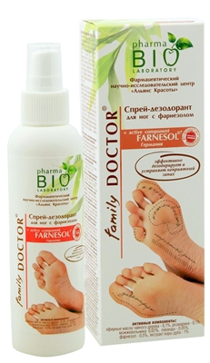 Спрей-дезодорант для ног Pharma Bio Laboratory с фарнезолом, 150 мл