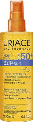 Спрей солнцезащитный для детей Uriage Bariesun без ароматизаторов, SPF 50+, 200 мл