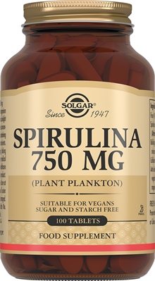 Solgar Спирулина 750 мг, 100 таблеток