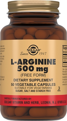 Solgar L-Аргинин 500 мг, 50 капсул