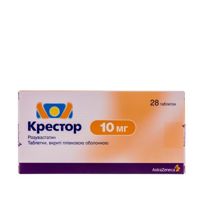 Крестор таблетки, п/плен. обол. по 10 мг №28 (14х2)