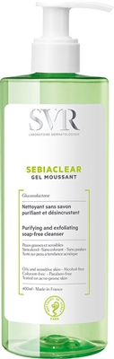 Гель SVR Sebiaclear для лица, очищающий, для жирной и чувствительной кожи, 400 мл
