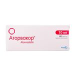Аторвакор таблетки, п/о по 10 мг №60 (10х6)