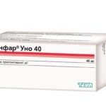 Коринфар уно 40 таблетки прол./д. по 40 мг №100 (10х10)