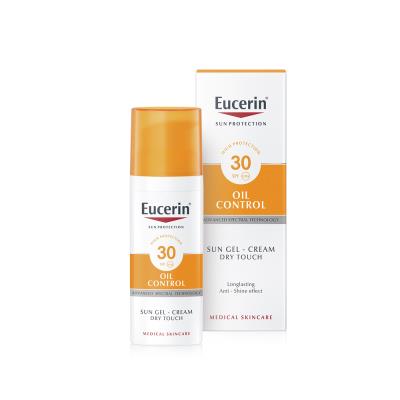 Гель-крем солнцезащитный Eucerin Sun для жирной и склонной к акне кожи лица, SPF30, 50 мл