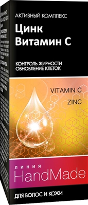 Активный компонент Pharma Group Laboratories Линия Handmade Цинк + Витамин С для усиления действия шампуней и бальзамов, 5 мл