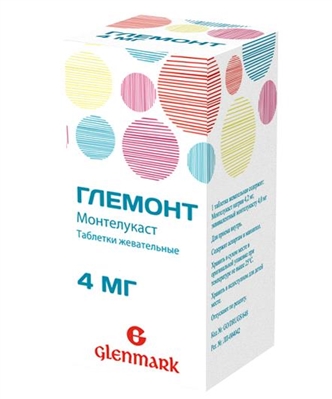 Глемонт таблетки жевательные таблетки жев. по 4 мг №30 в конт.