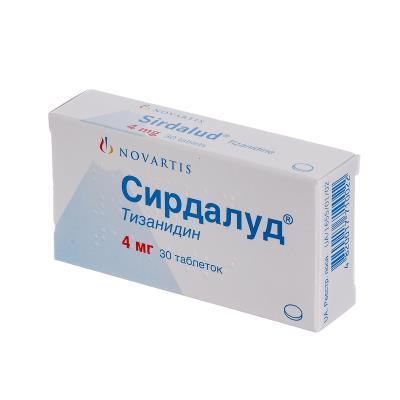 Сирдалуд таблетки по 4 мг №30 (10х3)