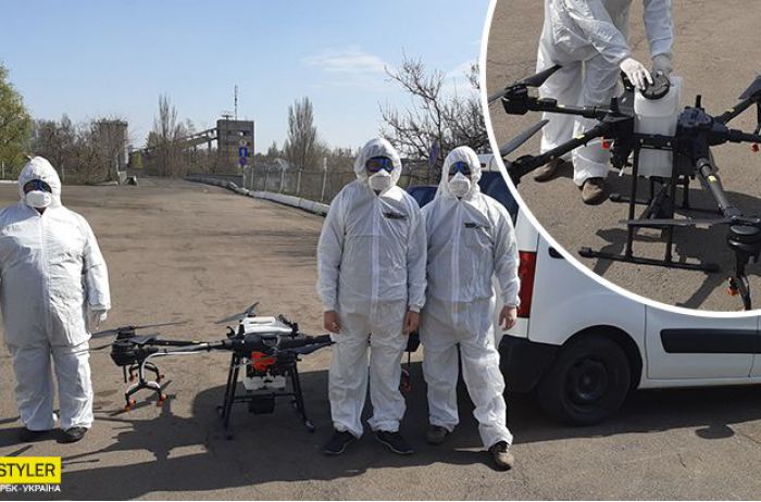 В Украине антисептики начали распылять с дронов. ВИДЕО