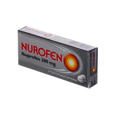 Нурофен таблетки, п/о по 200 мг №24 (12х2)