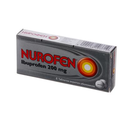 Нурофен таблетки, п/о по 200 мг №6
