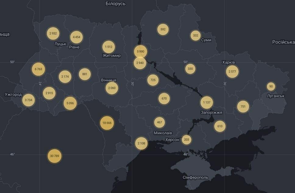 Коронавирус в Украине: 819 человек заболели, 1016— выздоровели, 18 умерли