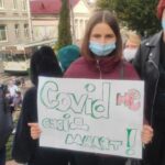 В Луцке протестуют против превращения роддома в госпиталь СOVID