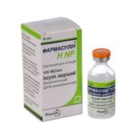 Фармасулин H NP суспензия д/ин. 100 МЕ/мл по 10 мл №1 во флак.