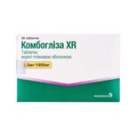 Комбоглиза XR таблетки, п/плен. обол. по 2.5 мг/1000 мг №28 (7х4)