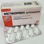 Метформин-Астрафарм таблетки, п/плен. обол. по 1000 мг №60 (10х6)
