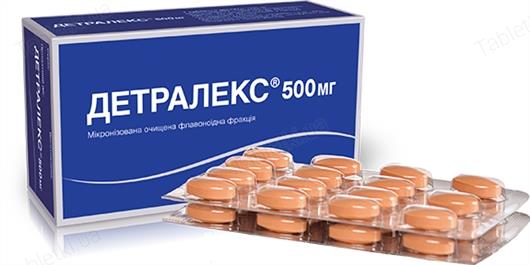 Детралекс таблетки, п/плен. обол. по 500 мг №30 (15х2)