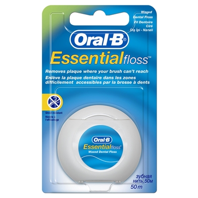 Зубная нить Oral-B Essential floss, Мятная, 50 м