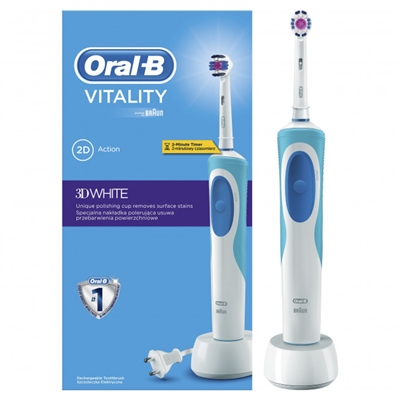 Электрическая зубная щётка Oral-B Vitality 3D White, 2D Action